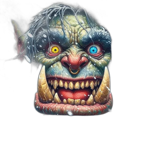 mask, face, creature, crown, concept art, 3d render, photorealistic, illustrated transparent PNG cut-out