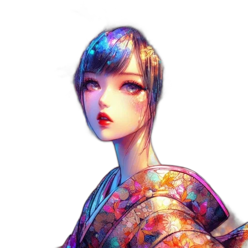 dress, robot, face, mask, fantasy art, concept art, anime, cyberpunk transparent PNG cut-out