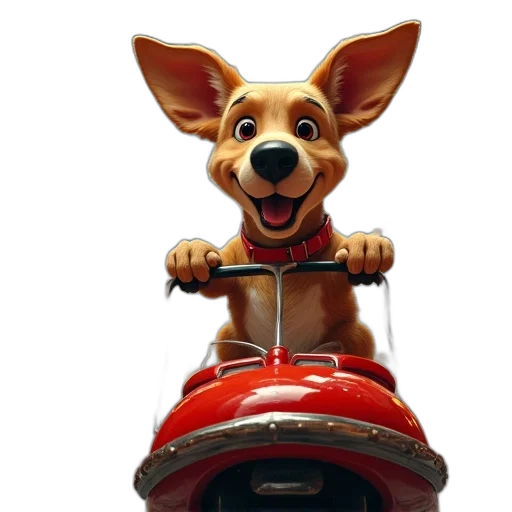 car, animal, staff, photorealistic transparent PNG cut-out
