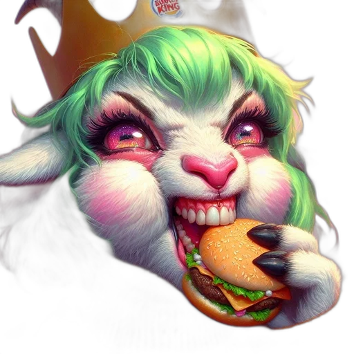 food, creature, face, concept art, fantasy art, photorealistic, pixel art, quirky transparent PNG cut-out