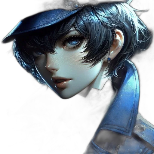 face, hat, robot, mask, fantasy art, photorealistic, concept art, anime transparent PNG cut-out
