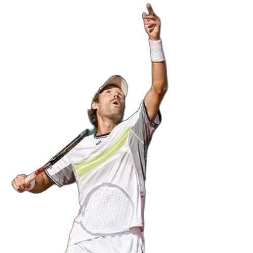 photorealistic, cartoon, tennis, player, action, clay, court, green transparent PNG cut-out