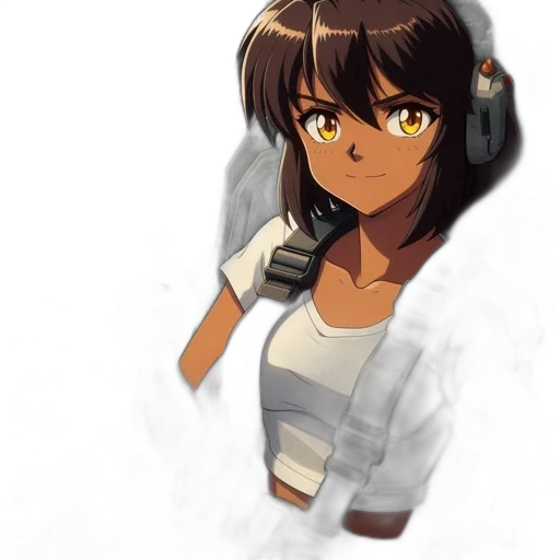 staff, weapon, robot, face, pixel art, anime, concept art, cartoon transparent PNG cut-out