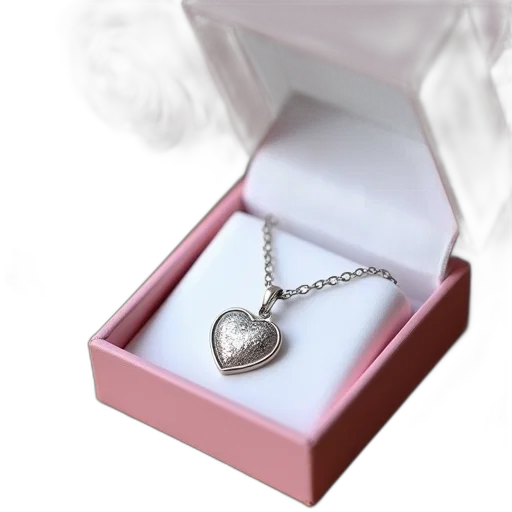 jewelry, crown, silver, necklace, heart-shaped, pendant, displayed, pink transparent PNG cut-out