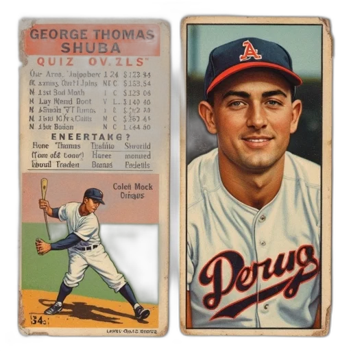 vintage, baseball, card, featuring, player, named, george, thomas transparent PNG cut-out