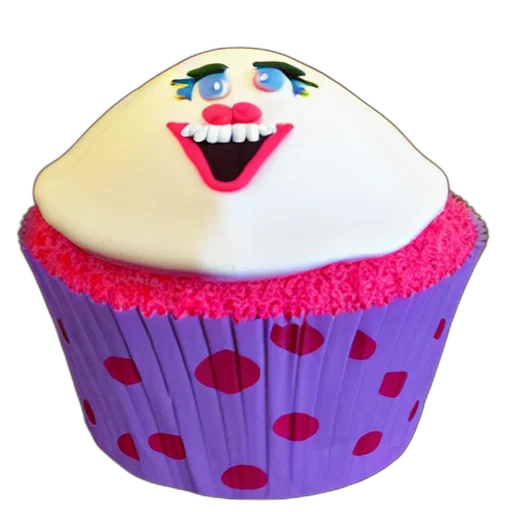 food, 3d render, giant, cupcake transparent PNG cut-out