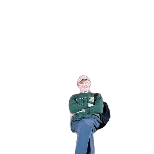 jacket, staff, hat, robot transparent PNG cut-out