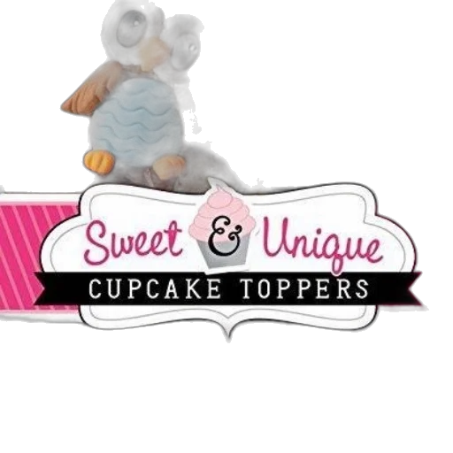 book, cover, featuring, various, cupcake, toppers, pink, black transparent PNG cut-out