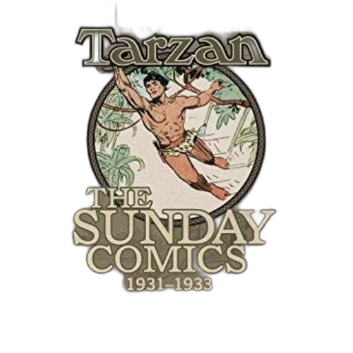 comic book art, cover, tarzan, sunday, comics, 1931-1933, features, vintage transparent PNG cut-out