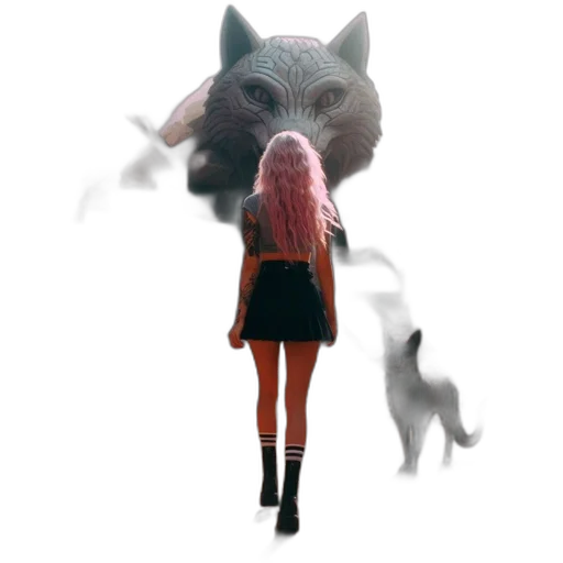animal, creature, dress, mask, concept art, 3d render, pixel art, photorealistic transparent PNG cut-out