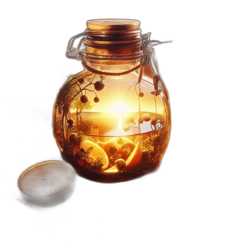 bottle, 3d render, photorealistic, concept art, glass, jar, containing, liquid transparent PNG cut-out