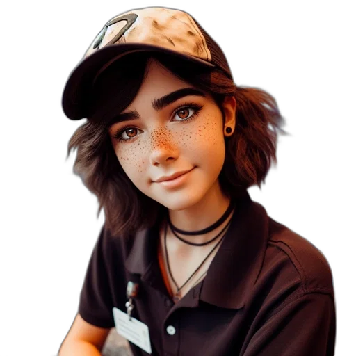 hat, face, staff, animal, photorealistic, cartoon, anime, fantasy art transparent PNG cut-out