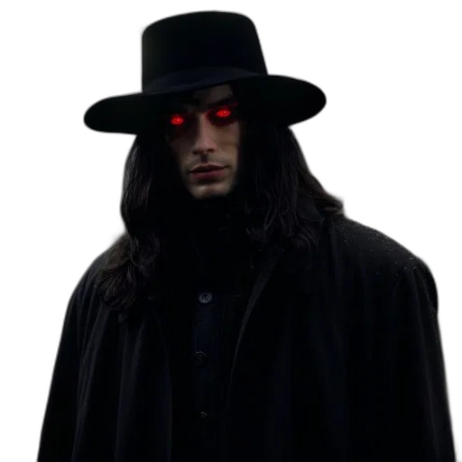 hat, mask, jacket, face, cyberpunk, concept art, man, long transparent PNG cut-out
