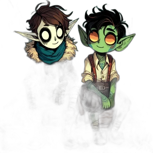 mask, concept art, fantasy art, comic book art, pixel art, green, two, animated transparent PNG cut-out