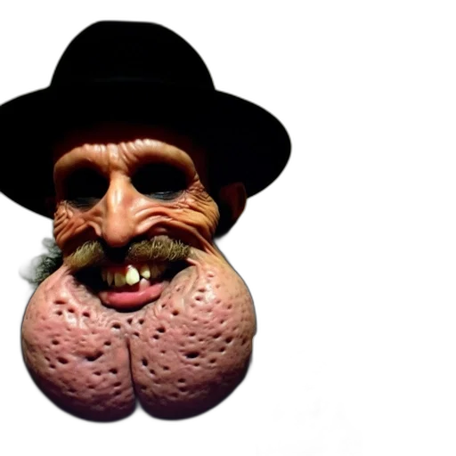 mask, hat, face, food, 3d render, photorealistic, concept art, individual transparent PNG cut-out