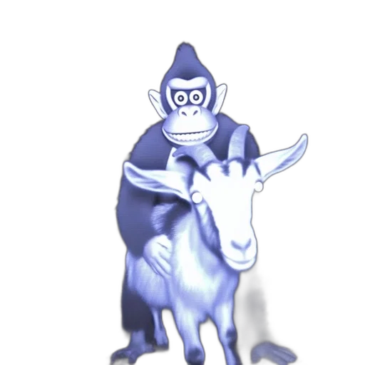 staff, animal, crown, creature, concept art, 3d render, cartoon, pixel art transparent PNG cut-out