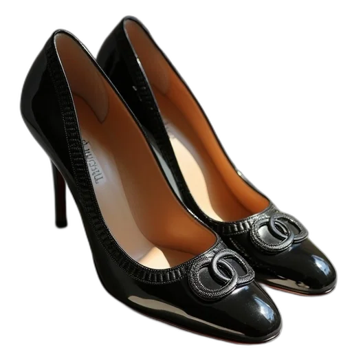shoes, 3d render, photorealistic, pair, chanel transparent PNG cut-out