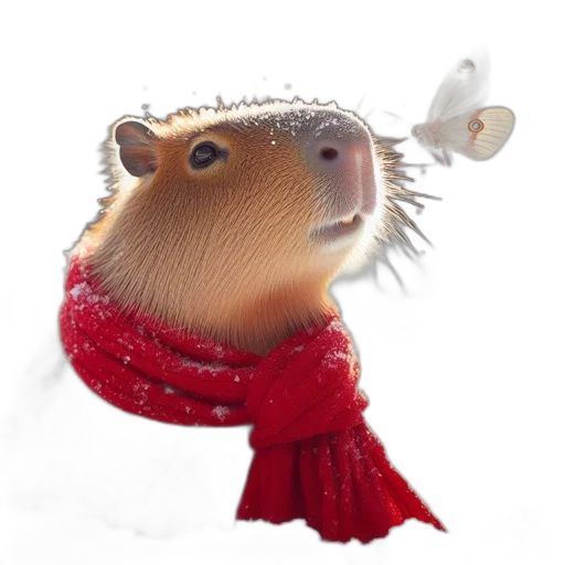 animal, hat, staff, creature, photorealistic, concept art, 3d render, snow transparent PNG cut-out