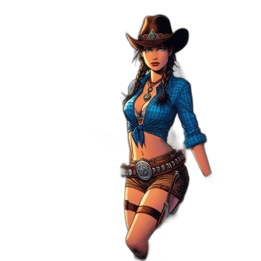 hat, staff, concept art, fantasy art, 3d render, pixel art, rustic, saloon transparent PNG cut-out