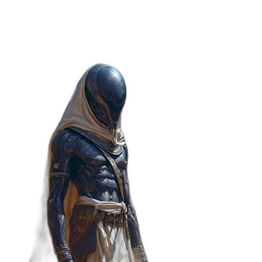 dress, jacket, mask, robot, concept art, 3d render, fantasy art, pixel art transparent PNG cut-out