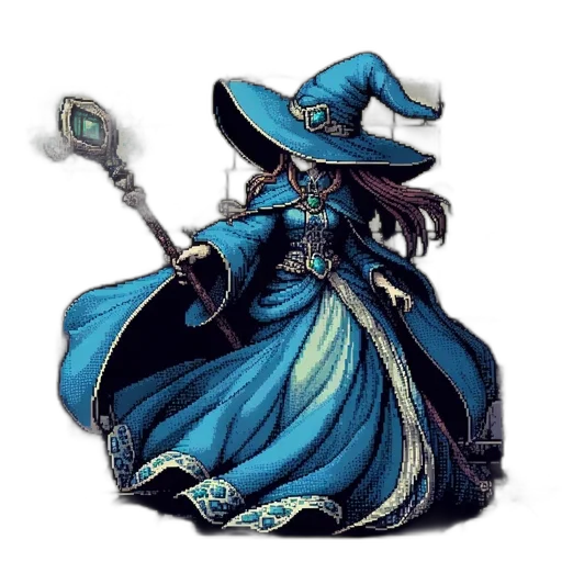 staff, weapon, hat, jewelry, fantasy art, concept art, pixel art, cartoon transparent PNG cut-out