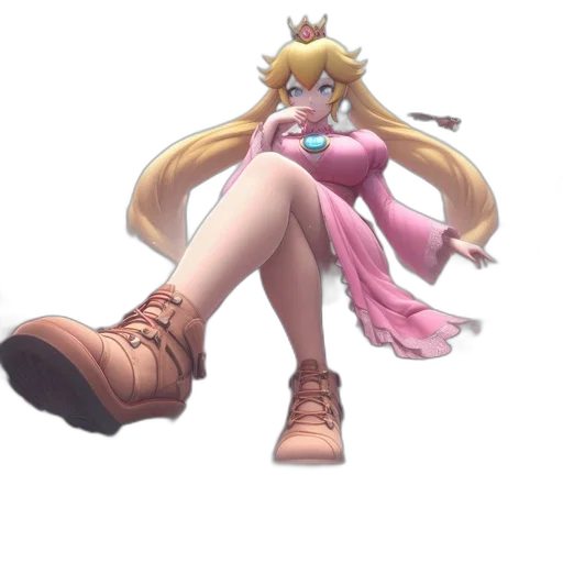 dress, crown, staff, weapon, concept art, 3d render, pixel art, anime transparent PNG cut-out
