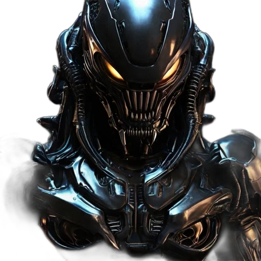 mask, robot, face, creature, concept art, 3d render, fantasy art, comic book art transparent PNG cut-out