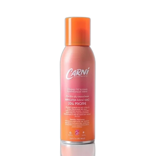 bottle, hair, crown, carni, spray, pink, orange, label transparent PNG cut-out