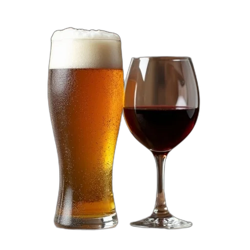 food, tall, glass, beer, foamy, head, placed, next transparent PNG cut-out
