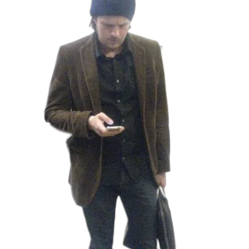 jacket, staff, hat, creature, concept art, man, brown, stands transparent PNG cut-out