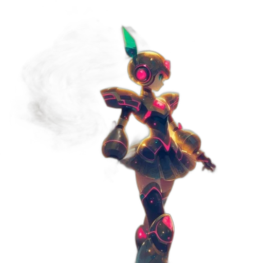 robot, weapon, staff, mask transparent PNG cut-out