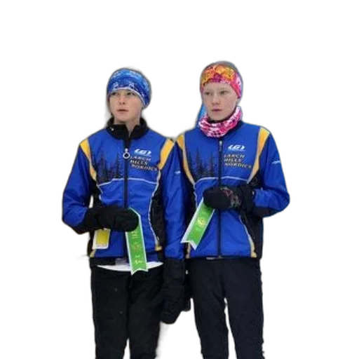 jacket, three, young, skiers transparent PNG cut-out