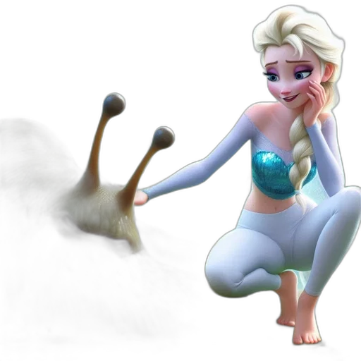 creature, concept art, 3d render, fantasy art, cartoon, underwater, snow, fog transparent PNG cut-out