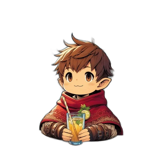 bottle, food, staff, weapon, pixel art, anime, watercolor, fantasy art transparent PNG cut-out