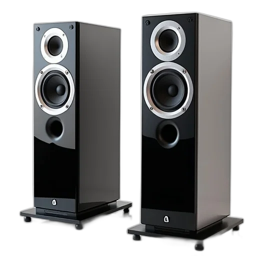pair, modern, high-quality, speakers, sleek, design, featuring, combination transparent PNG cut-out