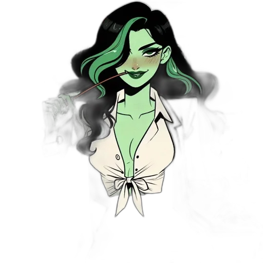 staff, dress, concept art, comic book art, cartoon, fantasy art, green, earth tones transparent PNG cut-out