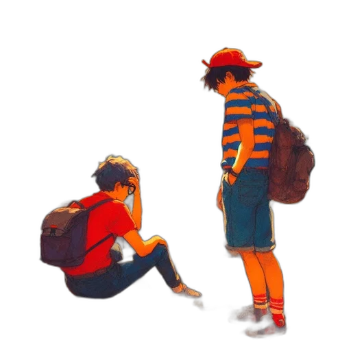 hat, jacket, creature, concept art, watercolor, pixel art, anime, underwater transparent PNG cut-out