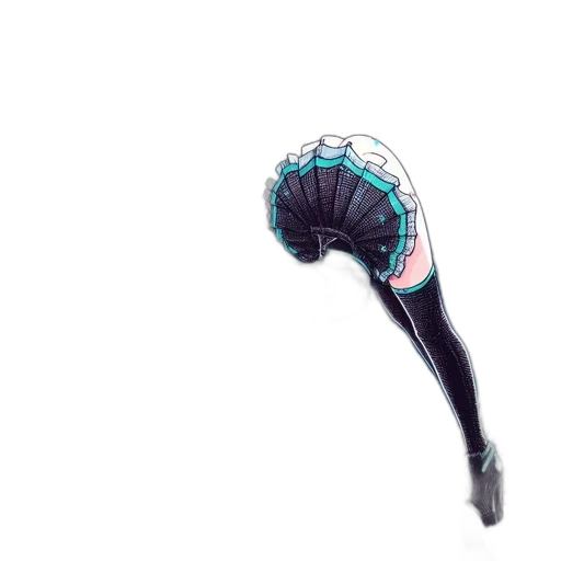 umbrella, hair, staff, weapon, vaporwave, concept art, 3d render, anime transparent PNG cut-out