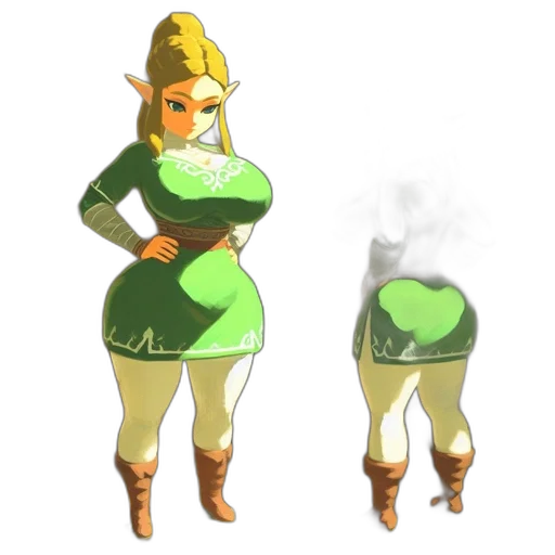dress, staff, mask, concept art, 3d render, fantasy art, pixel art, green transparent PNG cut-out