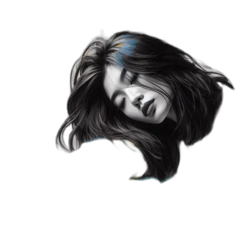 hair, face, mask, crown, photorealistic, watercolor, concept art, pixel art transparent PNG cut-out