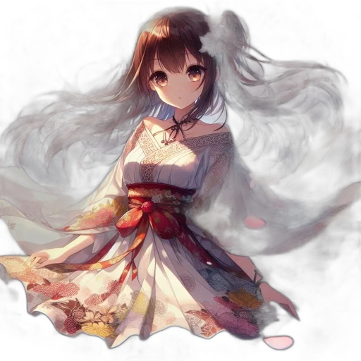 dress, mask, sword, weapon, anime, fantasy art, watercolor, concept art transparent PNG cut-out