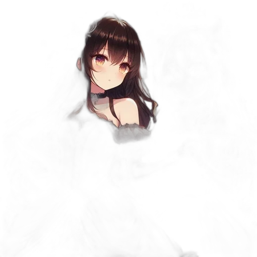 dress, face, mask, creature, pixel art, anime, fantasy art, photorealistic transparent PNG cut-out