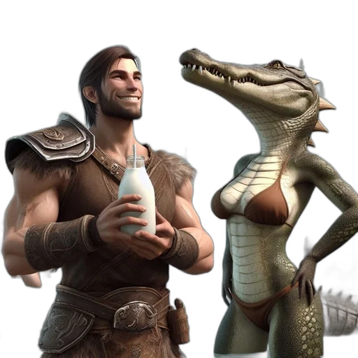 dragon, creature, animal, concept art, 3d render, fantasy art, earth tones, man transparent PNG cut-out