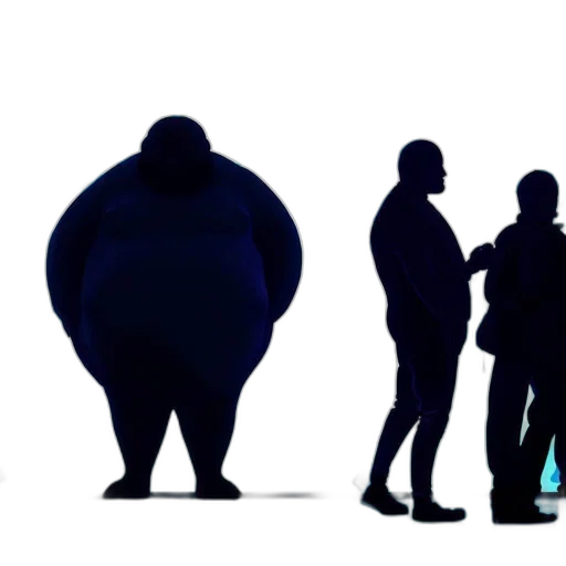 robot, food, concept art, 3d render, silhouetted, humans, gather, before transparent PNG cut-out