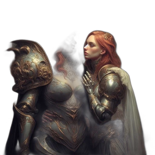 robot, dress, mask, face, concept art, fantasy art, comic book art, photorealistic transparent PNG cut-out
