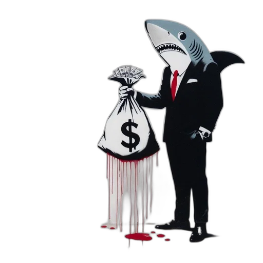 umbrella, concept art, comic book art, pixel art, street, art, portrays, shark transparent PNG cut-out
