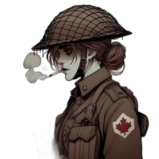 hat, jacket, weapon, face, concept art, pixel art, comic book art, anime transparent PNG cut-out