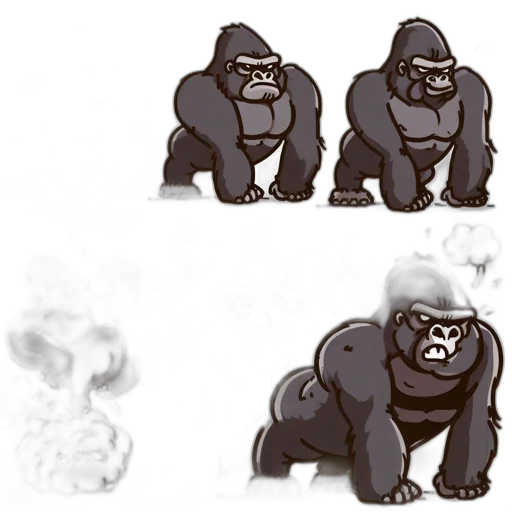 animal, creature, concept art, 3d render, comic book art, cartoon, fire, fog transparent PNG cut-out