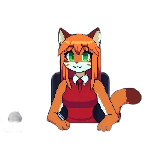staff, animal, creature, dress, pixel art, concept art, cartoon, anime transparent PNG cut-out