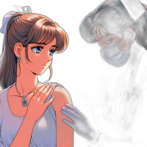 dress, face, vaporwave, anime, concept art, watercolor, fire, fog transparent PNG cut-out